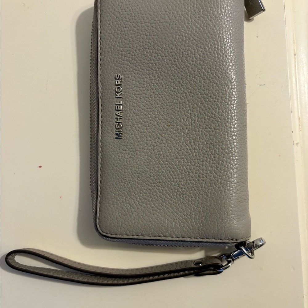 Michael Kors Gray Wristlet Wallet